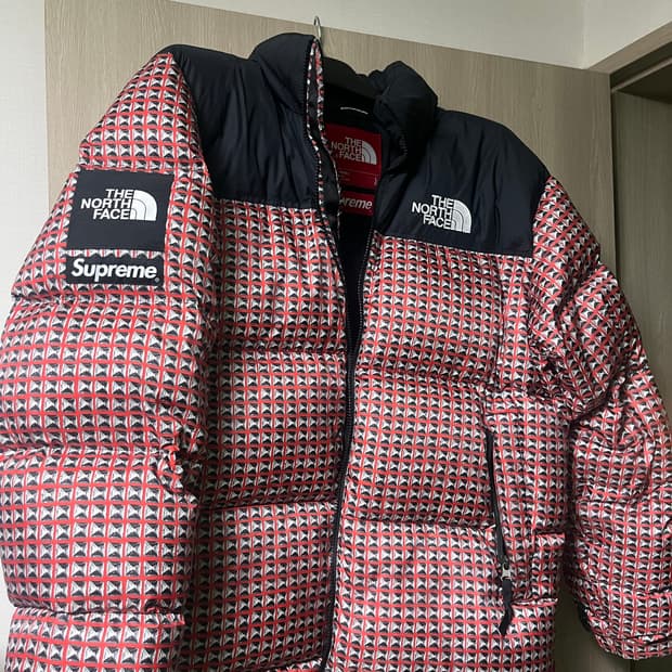 [L] 슈프림 노스페이스 슈노 스터드 눕시 레드