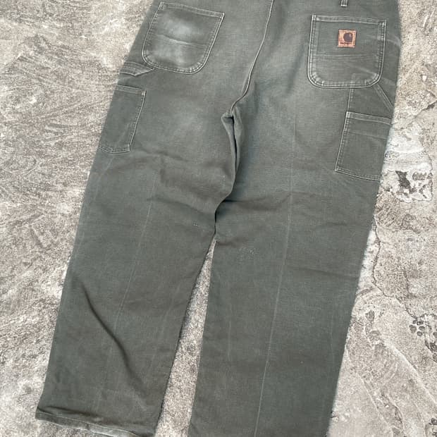 44) 칼하트 B11 모스그린 싱글니 팬츠