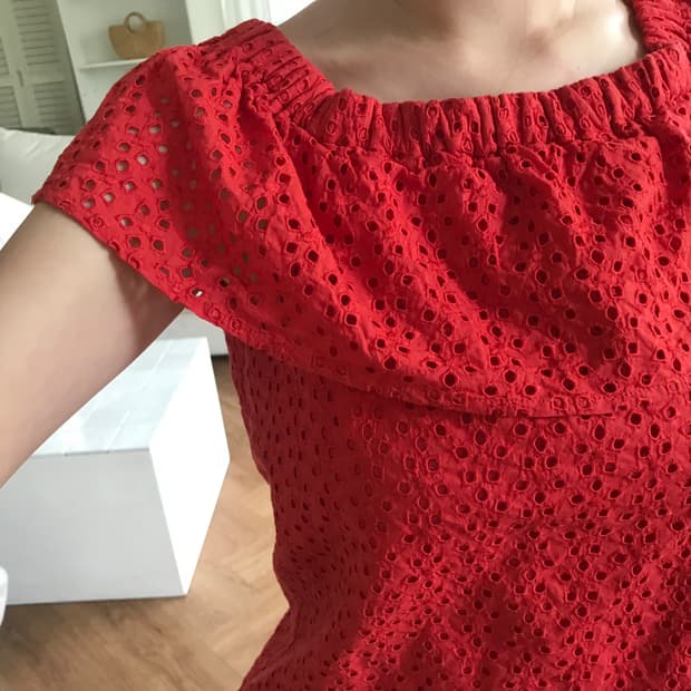 vintage eyelet top