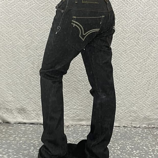 본 더치 올드스쿨 스트릿 키치 Y2K 데님 팬츠 30인치 C06836