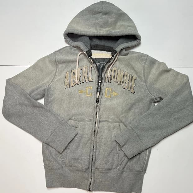 아베크롬비 앤 피치 Y2K 빈티지 아치 로고 후드 집업