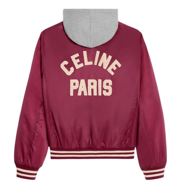 셀린느 나일론 칼리지 바시티 후드 봄버 사이즈 48