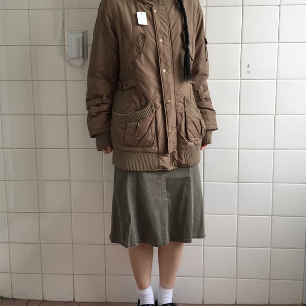 Belted high neck jacket