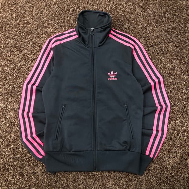 아디다스 파이어버드 핑크 져지 트랙 자켓