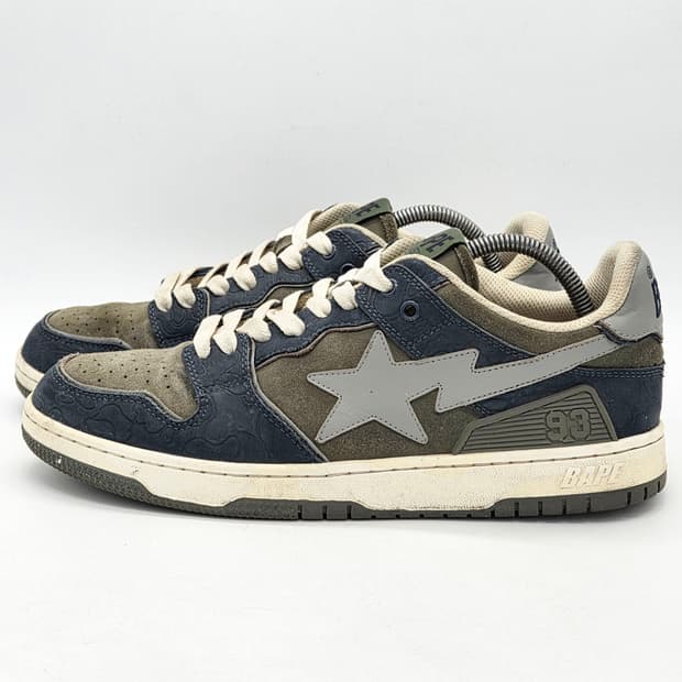 베이프 베이프 Sk8 스타 로우 아미 그린 (290)