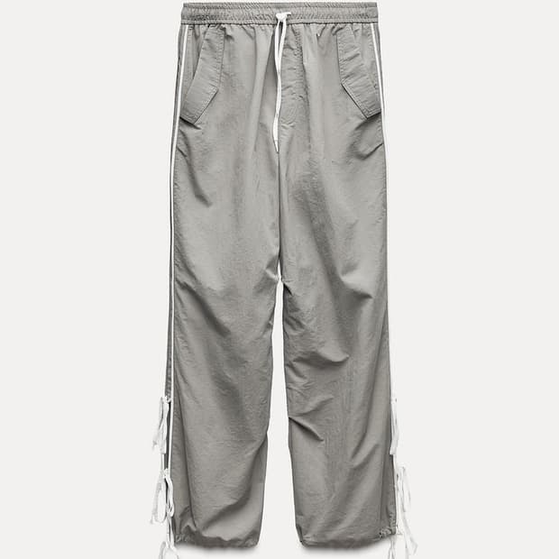 자라 리본 나일론 팬츠 