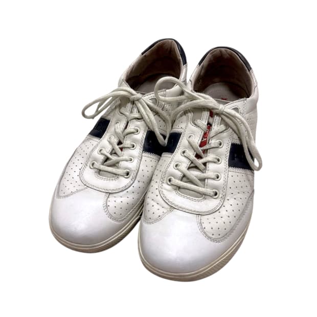 프라다 스포츠 아카이브 레더 펀칭 스니커즈