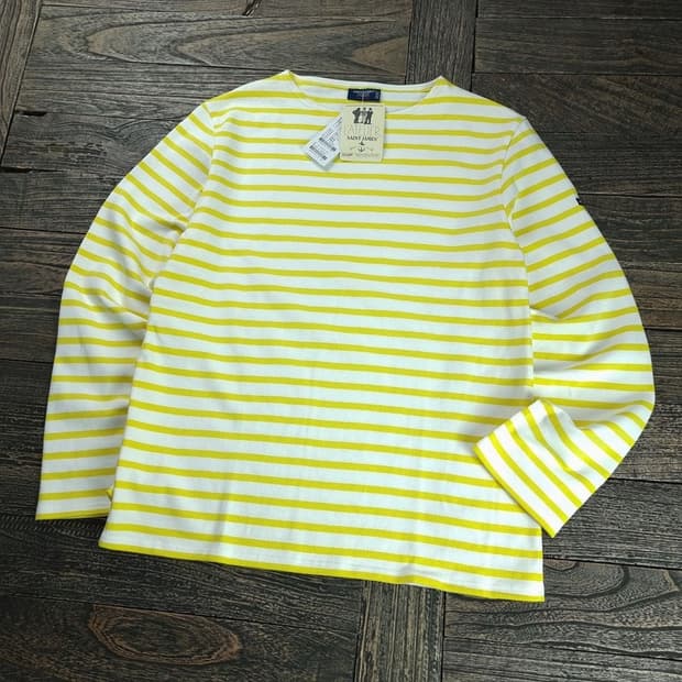 [세인트제임스(새상품) 스트라이프 보트넥 롱슬리브 긴팔티 M18958