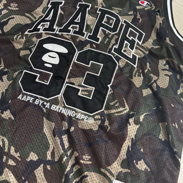 에이프(AAPE) x 챔피온 카모플라쥬 매쉬 나시티 (XL)