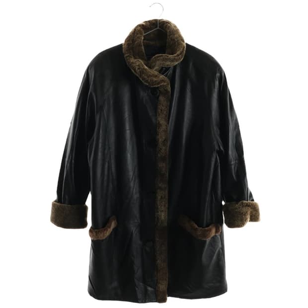 fur trimming leather jacket