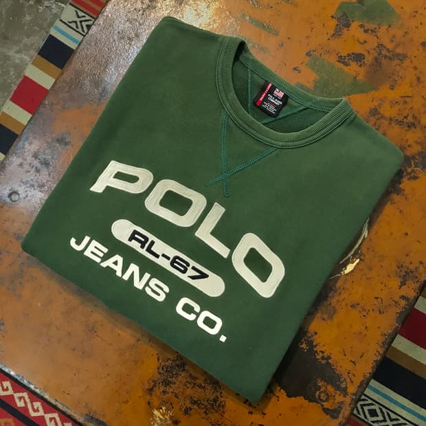 폴로 진 에이징 그린 기모 스웨트셔츠 맨투맨 남성 115 빅사이즈 