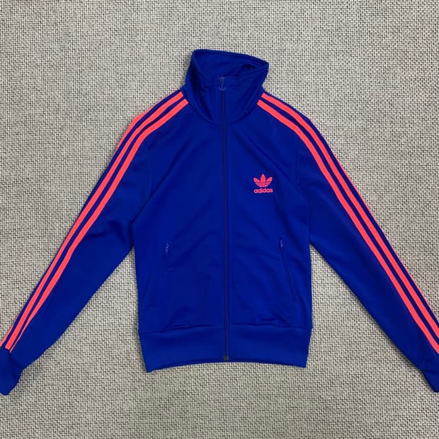 아디다스 파이어버드 블루/핑크 트랙탑 85