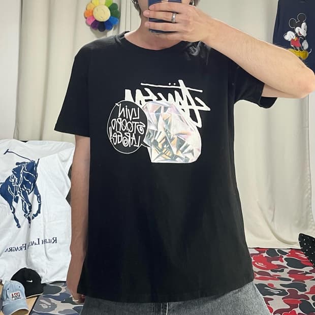 90년대 STUSSY 스투시 VVS스탁로고 티셔츠