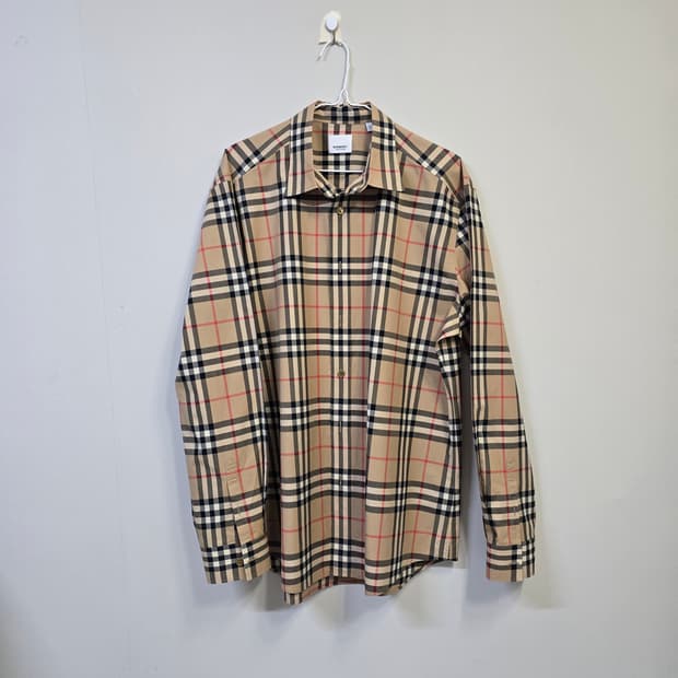 정품 신형 버버리 노바 체크셔츠 XXL