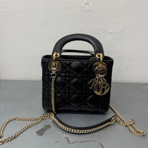 디올 레이디백 미니 블랙 