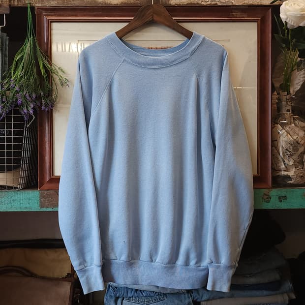 90s pannill 빈티지 스웻셔츠 플레인 스웻셔츠 파스텔 블루