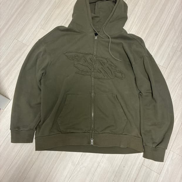 스웨이드 후드집업