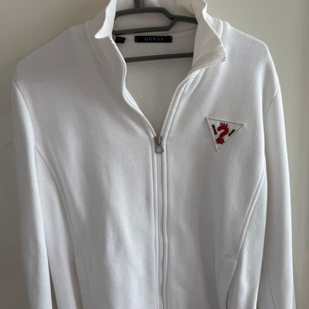 게스 화이트 집업 S