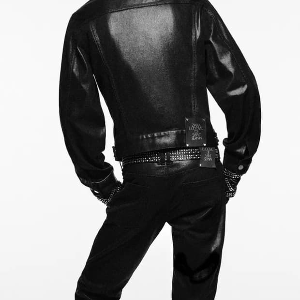 Ludovic de Saint Sernin 왁스 코팅진 스키니 데님팬츠