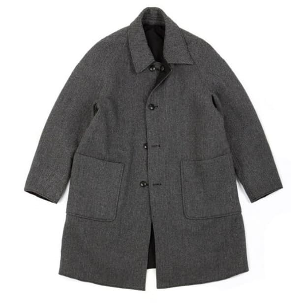 2 브라운야드 헤링본 리버서블 발마칸 코트