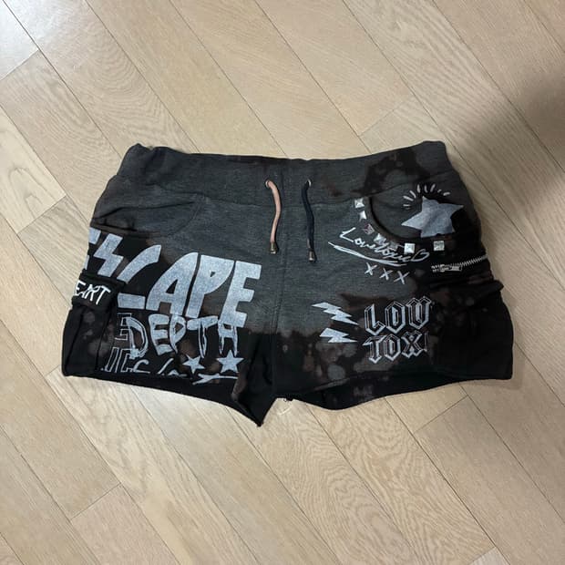 펑크 카고 마이크로쇼츠 갸루 y2k 락시크 그런지