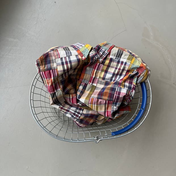 폴로 랄프로렌 패치워크 하프 셔츠