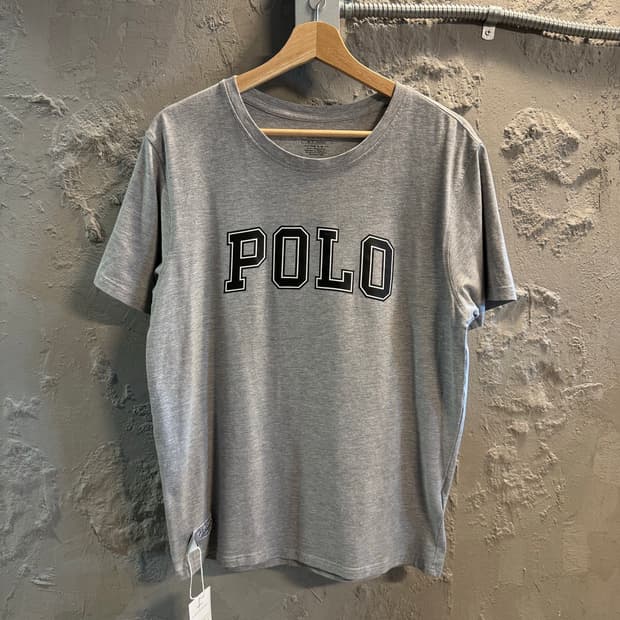 폴로 랄프로렌 빅 로고 프린트 반팔 티셔츠 그레이 M