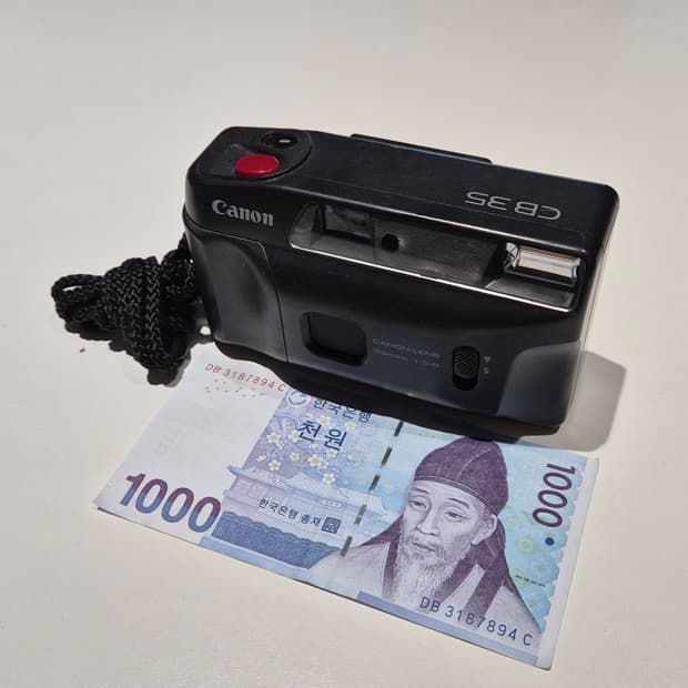 작례O 스냅 명품 단렌즈 캐논 cb35 필름카메라 빈티지 필카