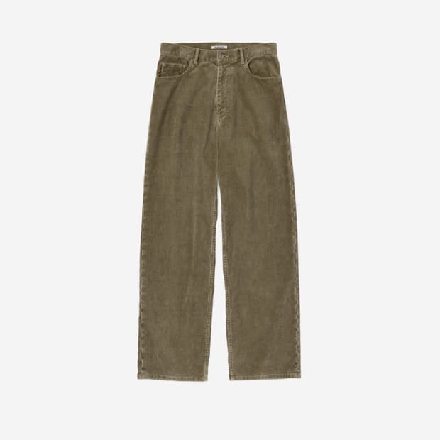 오라리 25ss 피그먼트 다이 핀스 코듀로이 팬츠 5사이즈