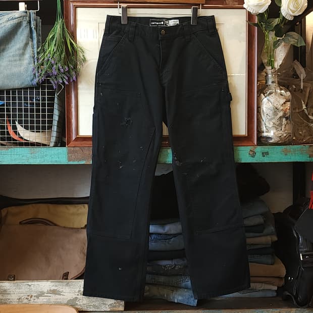 칼하트 워크팬츠 더블니 유틸리티 워크팬츠 블랙 31x30