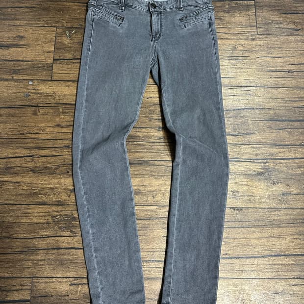 카레라(CARRERA) 이탈리아 프리미엄 그레이 워시 슬림 스키니 데님