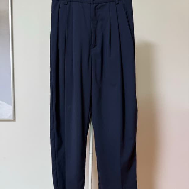 울 핀텃 와이드 팬츠 