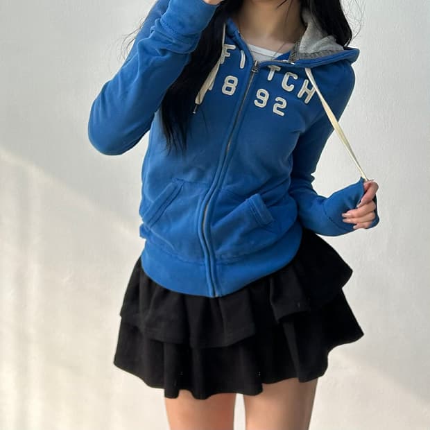 아베크롬비 y2k 여리핏 걸즈 스웻 후드집업 희귀져지 후드집업(S)