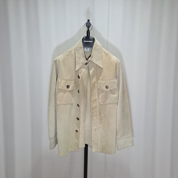 (택포) 메드 인 프랑스 REBELLE 스웨이드 아우터셔츠 M B744