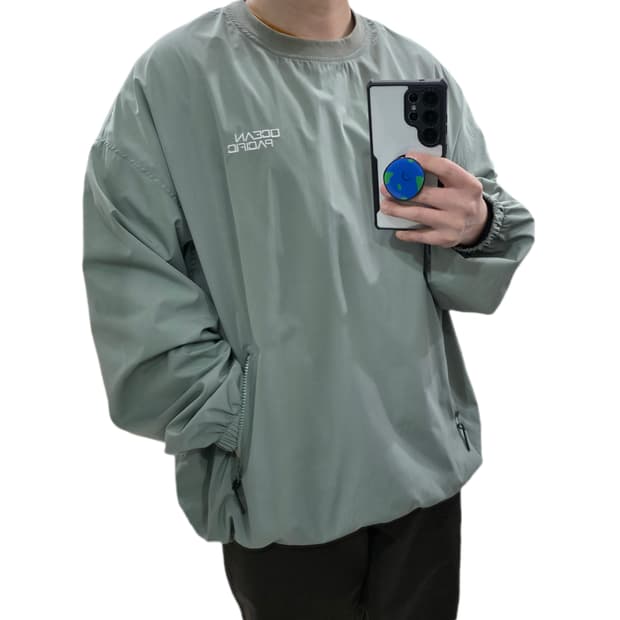 L 오션퍼시픽 오버핏 웜업 라이트카키