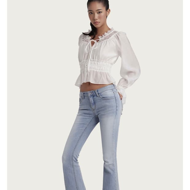 클리시어 Krystal Clean bootscut low jeans