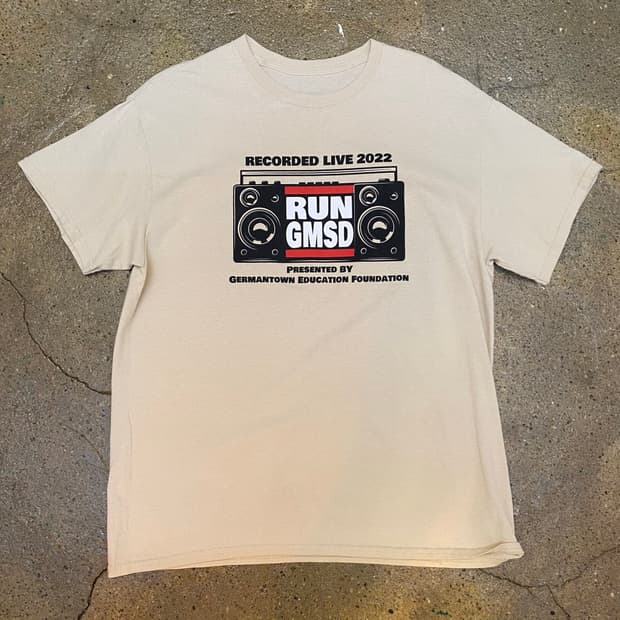 미국 빈티지 run gmsd 그래픽 반팔티