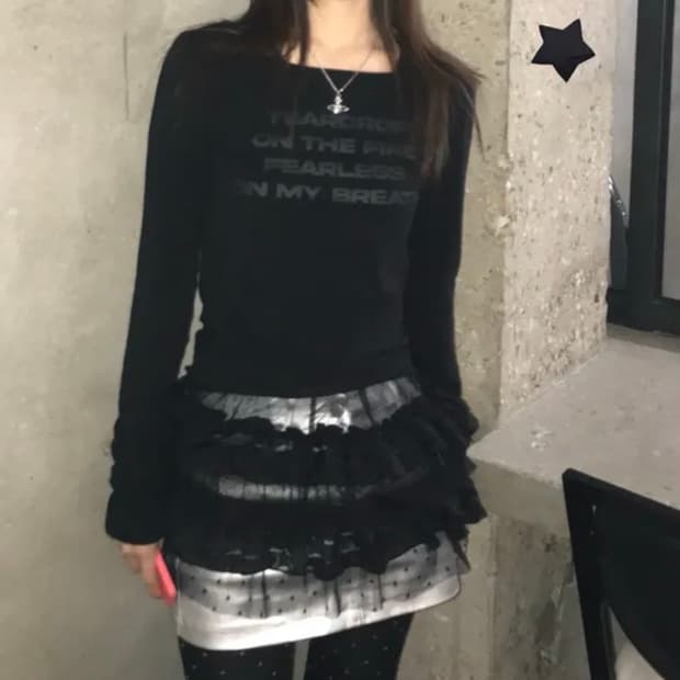 팬시클럽 도트 레이어드 원피스