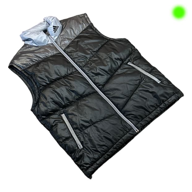 아디다스 넥로고 패딩 조끼 (L) 베스트