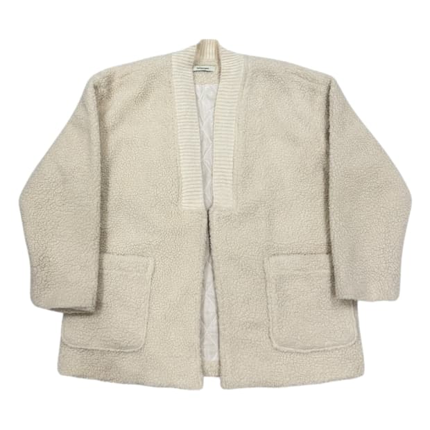 헤더먼트 뽀글이 플리스 아이보리 가디건