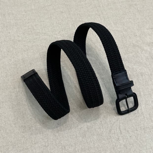 요지야마모토 우븐 레더버클 벨트