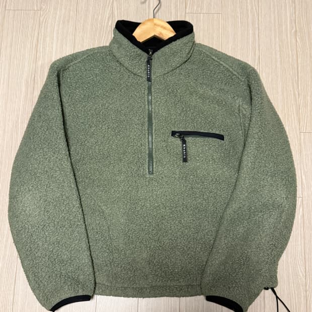 Khakis 카키스 쉐르파 플리스 풀오버 하프집업 반집업 xs
