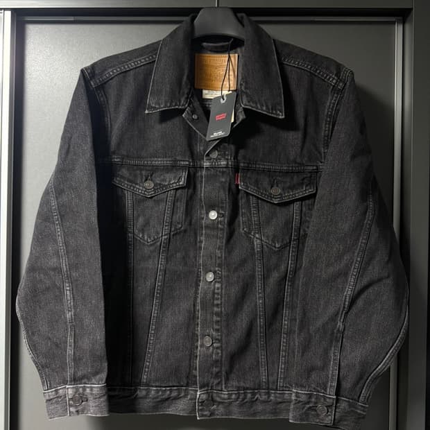 [새상품] 리바이스 릴렉스 트러커 자켓 블랙 (95)