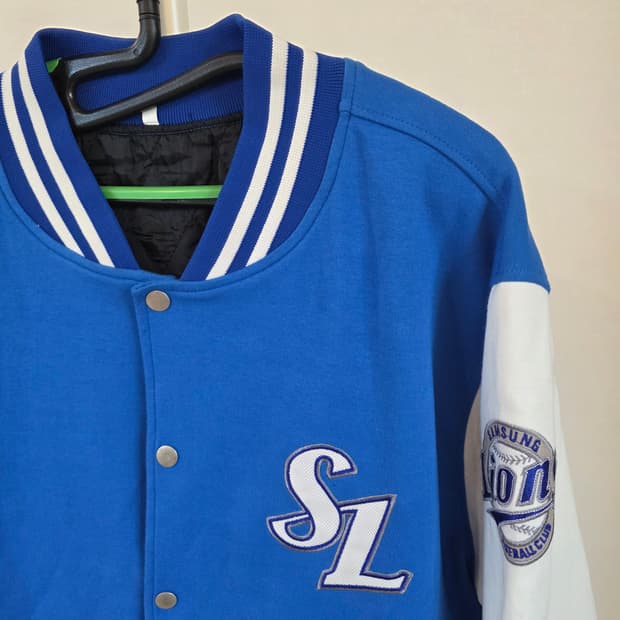 삼성 라이온즈 공식 바시티 야구 점퍼 블루110