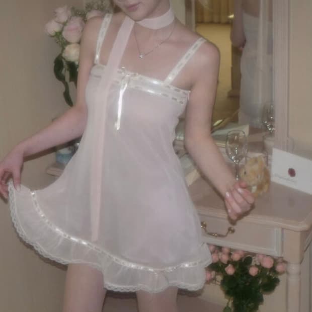 엔젤넘버555 페탈 레이스 드레스 petal lace dress