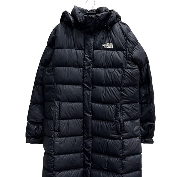 노스페이스 우먼스 올드스쿨 700필 구스다운 롱 패딩 자켓 블랙