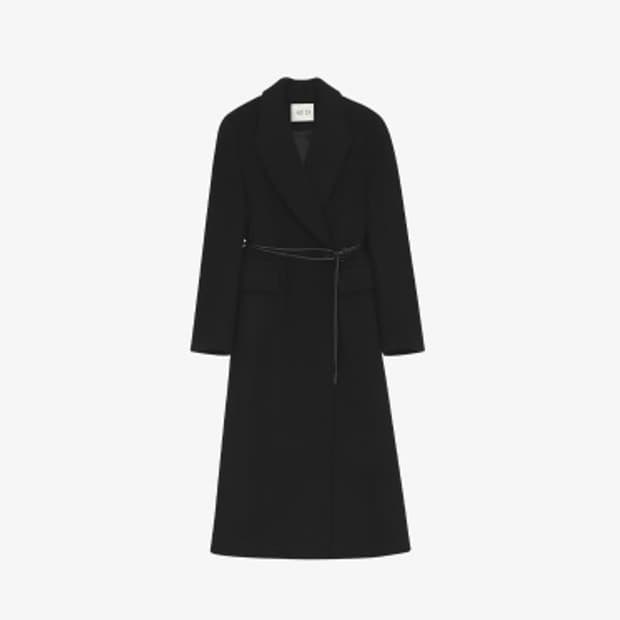아티드 캐시미어 테일러드 롱 울코트 S