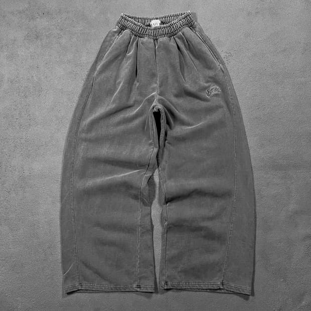 세터 워싱 그레이 와이드 스웻 팬츠