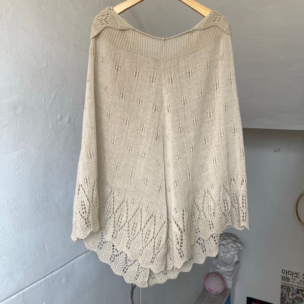 에스닉 판초 후디 케이프