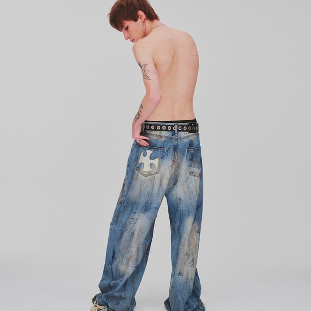스쿠읏 핸드미다운즈 MECHANIC DENIM PANTS 데님 팬츠 L